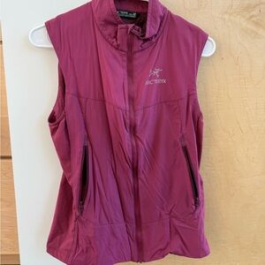 Arcteryx vest, women’s size small, dark pink